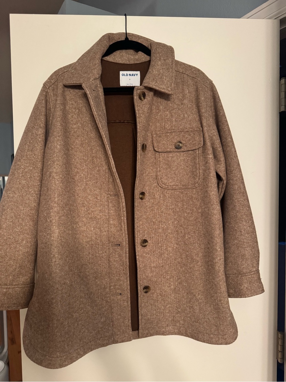 Old Navy women’s  Brown Wool-Blend Shacket